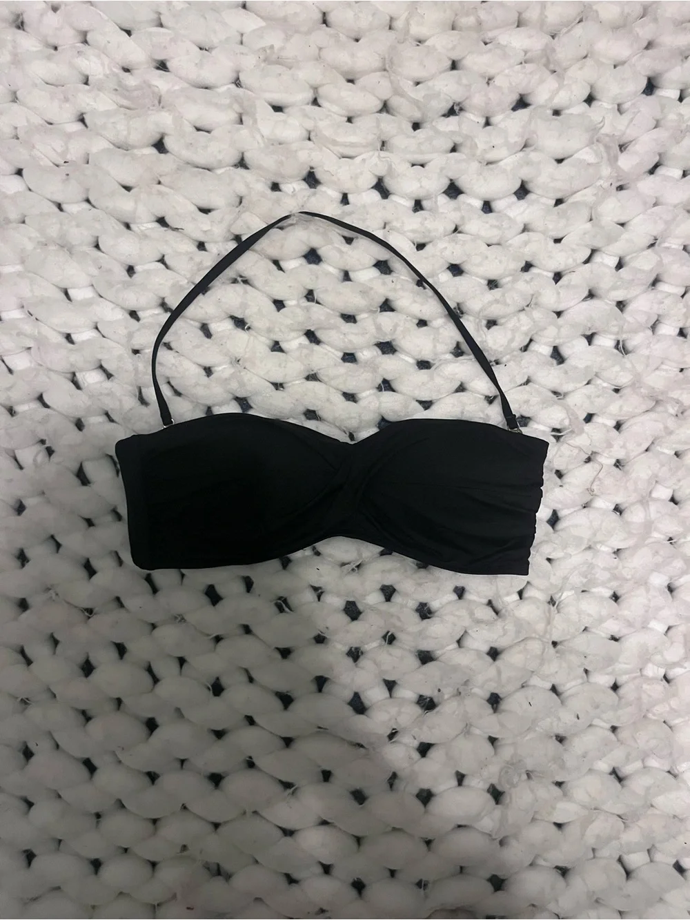 Mossimo Supply Co. Black Bandeau Twist Swim Top | M
